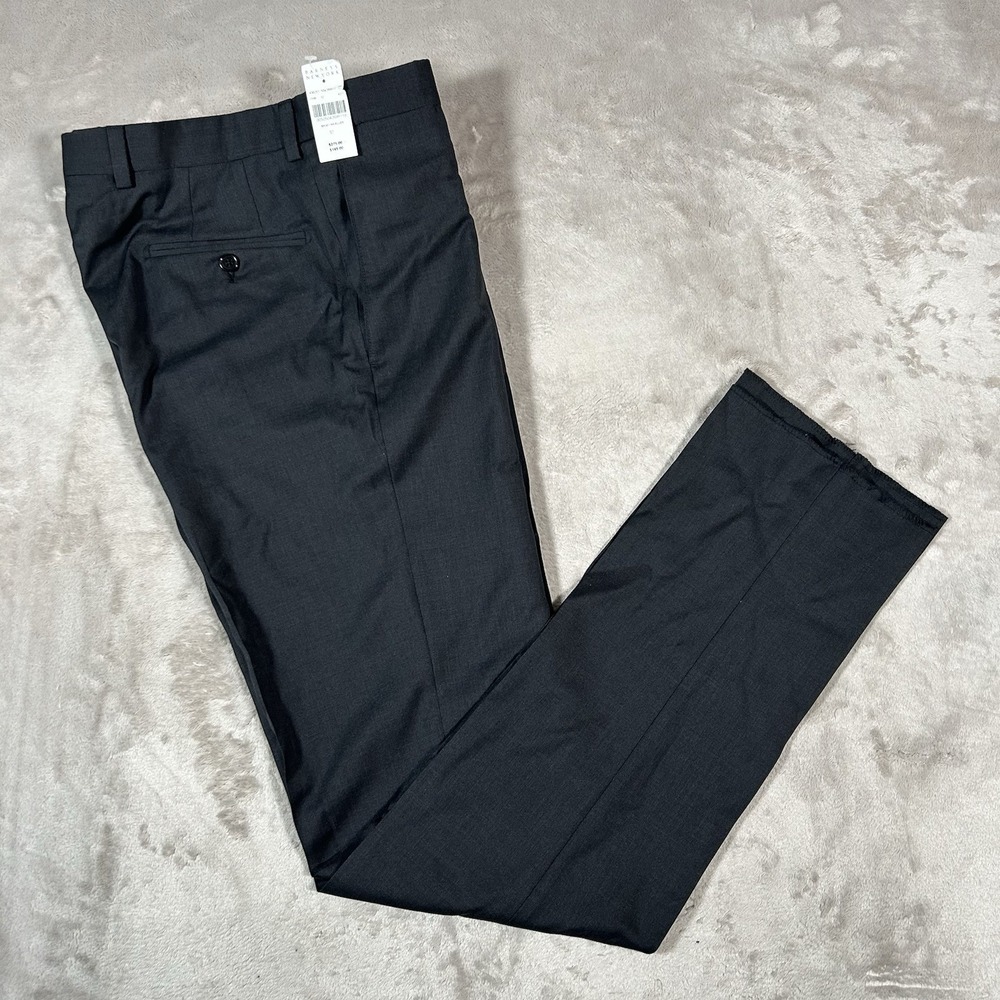 VTG Barneys New York Dress Pant Mens 32x36 100% Wool Super 110s Made Italy NWT